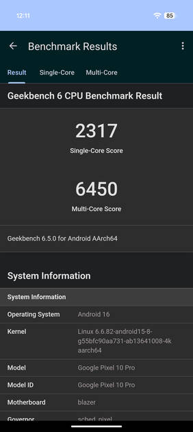 Geekbench6 Benchmark