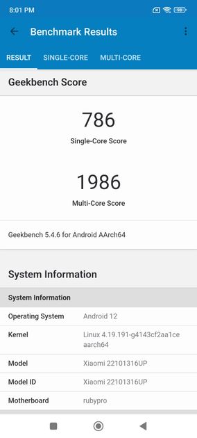 Geekbench5 Benchmark