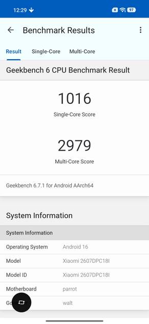 Geekbench6 Benchmark