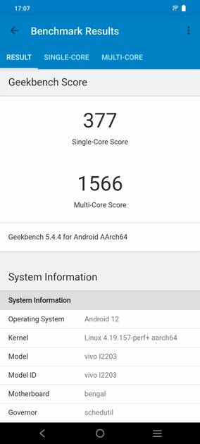 Geekbench5 Benchmark
