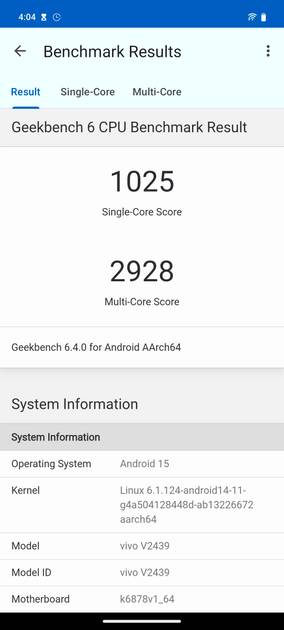 Geekbench6 Benchmark