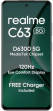 realme C63 5G 6GB RAM