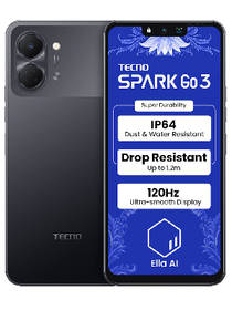Tecno Spark Go 3 AnTuTu benchmark score is 374,119 8 GB 64 GB