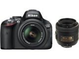 Compare Nikon D5100 (AF-S DX 18 - 55 mm f/3.5-f/5.6 VR and AF-S DX 35 mm f/1.8G Kit Lens) Digital SLR Camera