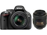 Nikon D5200 (AF-S 18 - 55 mm f/3.5-5.6 VR II Kit and  AF-S DX 35 mm f/1.8G Lens) Digital SLR Camera