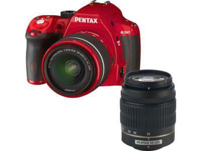 Pentax K-50 Double (DA 18 - 55 mm f/3.5 - f/5.6 AL WR and DA 50 - 200 mm f/4-f/5.6 ED WR Kit Lens) Digital SLR Camera Price