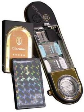 Cartier Gold Clock Mobile Cell Phone