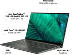 Acer Swift 5 Intel Evo Laptop (Core i5 11th Gen/8 GB/512 GB SSD/Windows 11) SF514-55TA (NX.A6SSI.005)