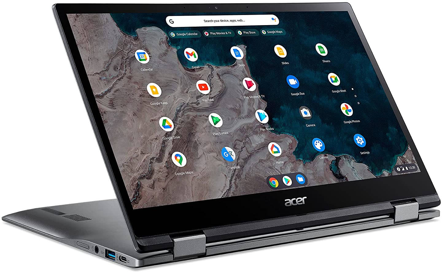 Acer Chromebook Spin 513 R841LT-S6DJ (NX.AA6AA.001) Laptop (Qualcomm Snapdragon Octa Core/8 GB/128 GB eMMC/Google Chrome)