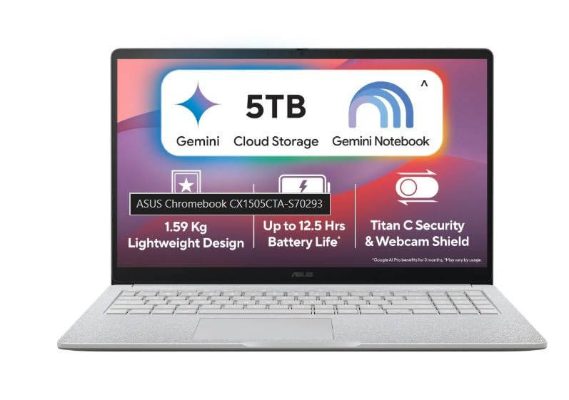 Asus Chromebook CX1505CTA-S70293 Netbook (N50/8 GB/128 GB eMMC/Google Chrome)
