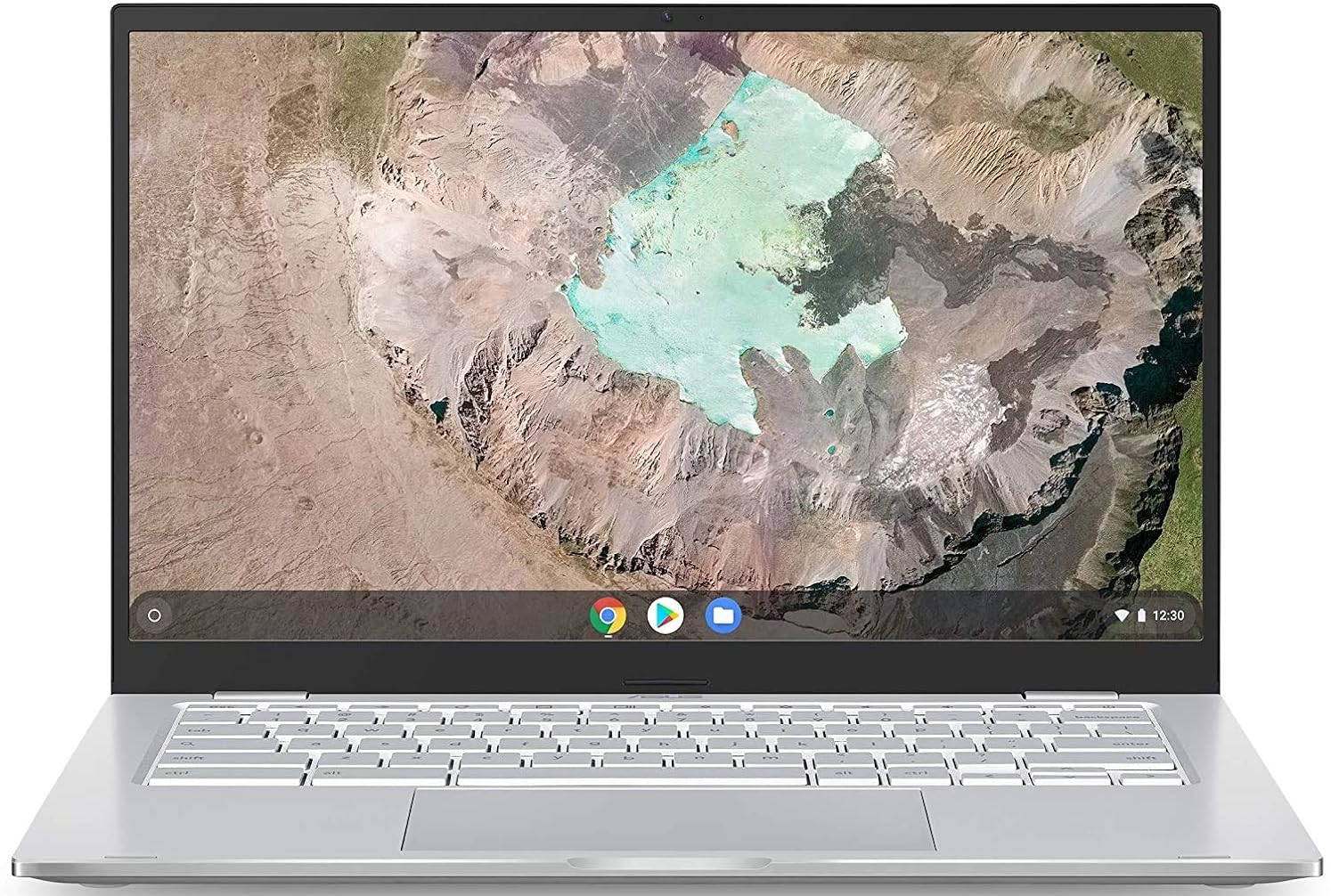 Asus Chromebook C425TA-WH348 Laptop (Core M3  8th Gen /4 GB/128 GB eMMC/Google Chrome)