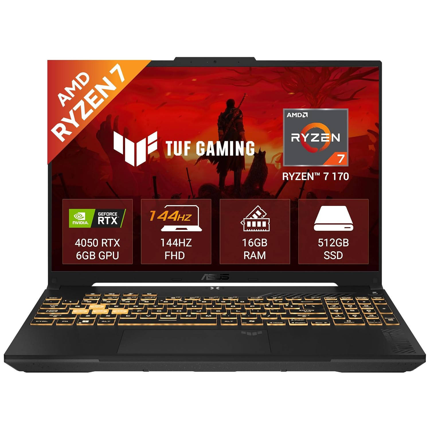 Asus TUF Gaming A16 (FA607NUQ-RL047WS) Laptop (Ryzen 7/16 GB/512 GB SSD/Windows 11/6 GB)
