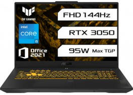 Asus TUF Gaming F17 FX707ZC4-HX048WS Laptop (Core i5 12th Gen/8 GB/512 GB SSD/Windows 11/4 GB)