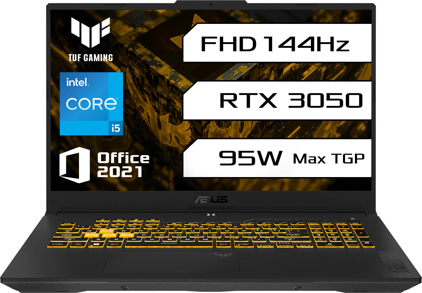 Asus TUF Gaming F17 FX707ZC4-HX048WS Laptop (Core i5 12th Gen/8 GB/512 GB SSD/Windows 11/4 GB)