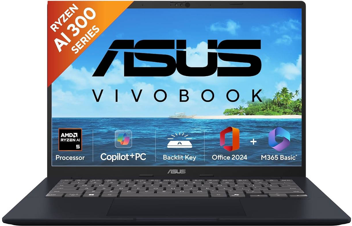 Asus VivoBook 14 M1407KA-LY132WS Laptop (AMD Quad Core Ryzen AI 5/16 GB/512 GB SSD/Windows 11)