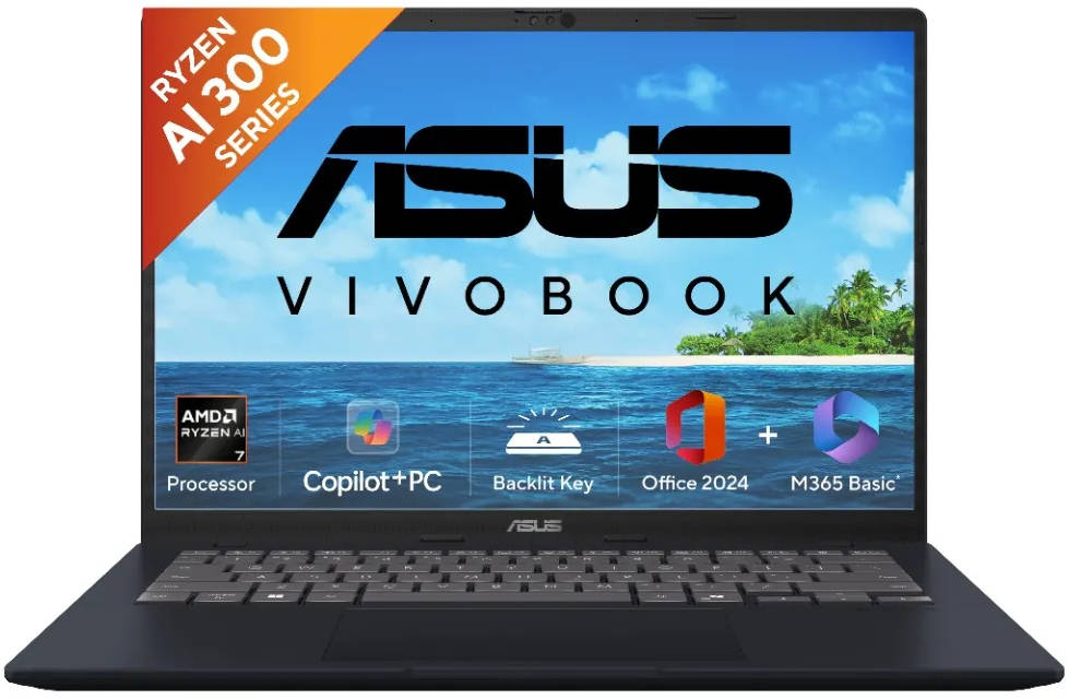 Asus VivoBook 14 M1407KA-LY112WS Laptop (AMD Octa Core Ryzen AI 7/16 GB/512 GB SSD/Windows 11)