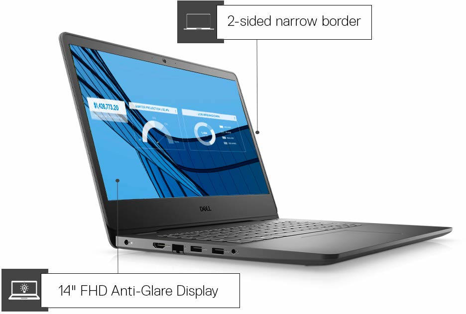 Dell Vostro 14 3401 (D552151WIN9BE) Laptop (Core i3 10th Gen/4 GB/1 TB 256 GB SSD/Windows 10)