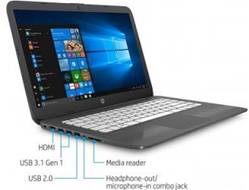 HP Stream 14-ax060nr (2NV76UA) Laptop (Celeron Dual Core/4 GB/32 SSD/Windows 10)