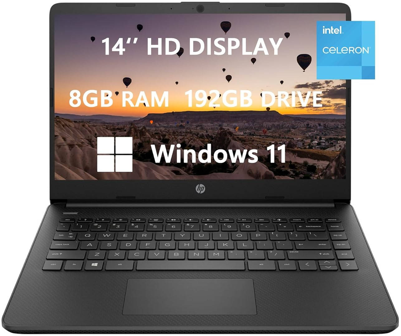 HP 14-dq0051dx (685K0UA) Laptop (Intel Celeron Quad Core/4 GB/64 GB eMMC/Windows 11)