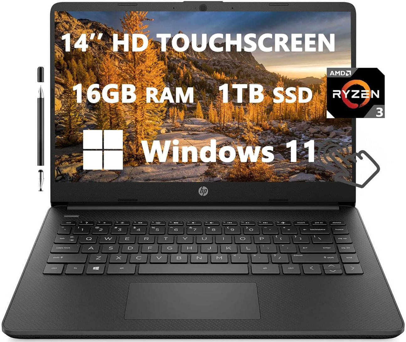 HP 14-fq1003cl (81K12UA) Laptop (AMD Quad Core Ryzen 3/8 GB/256 GB SSD/Windows 11)
