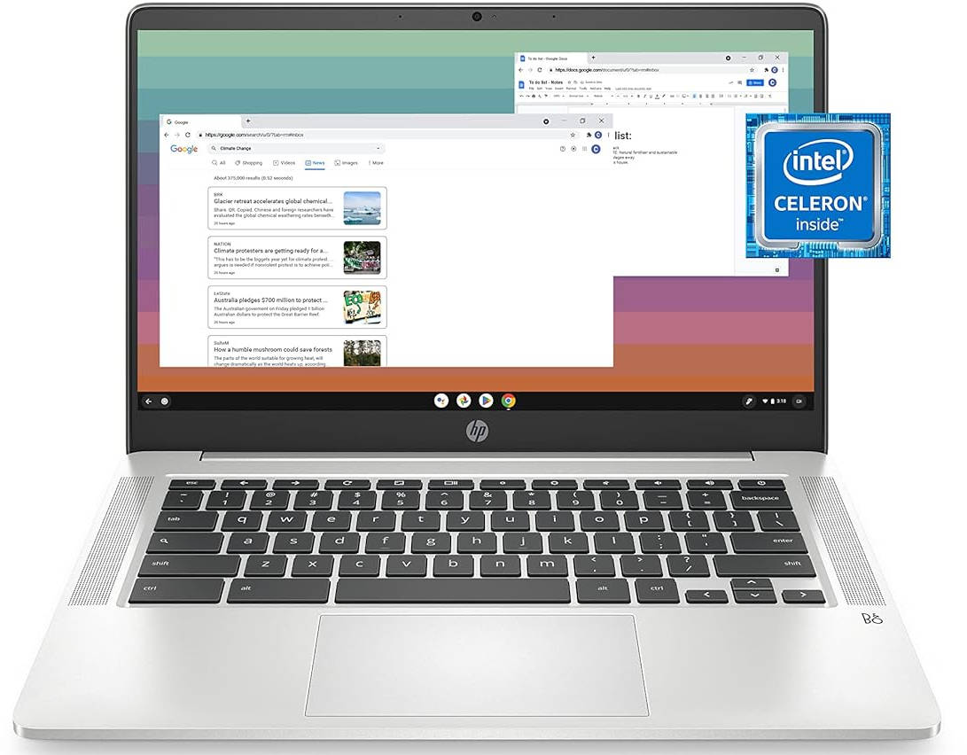 HP Chromebook 14a-na0210nr (60F58UA) Laptop (Intel Celeron Quad Core/4 GB/64 GB eMMC/Google Chrome)