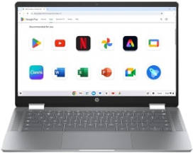 HP Chromebook Plus x360 14b-cd0013TU (A95C5PA) Laptop (Core i3 12th Gen/8 GB/128 GB UFS/Google Chrome)