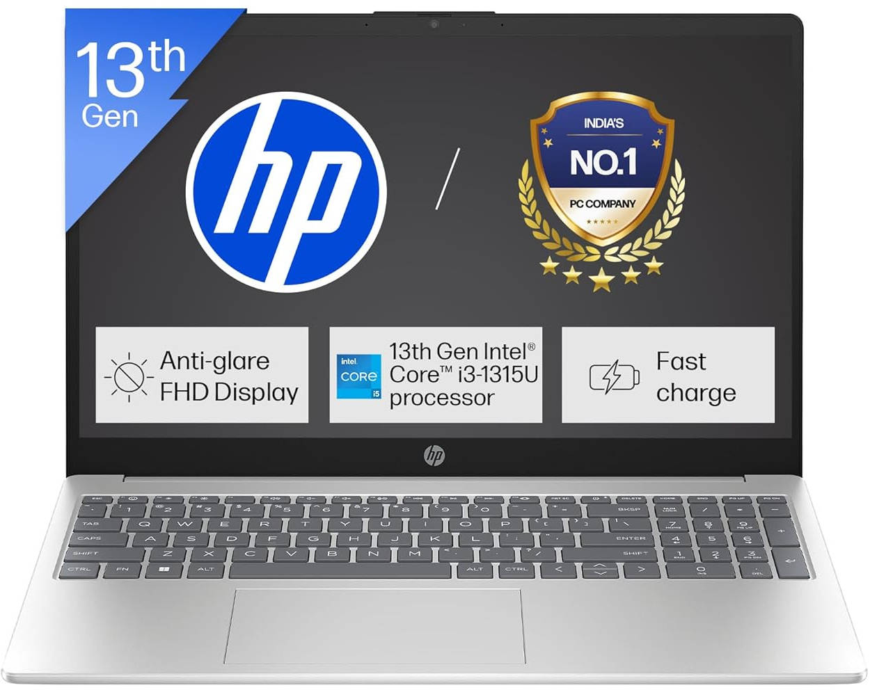 HP 15-fd0569TU (BG6D8PA) Laptop (Core i3 13th Gen/8 GB/512 GB SSD/Windows 11)