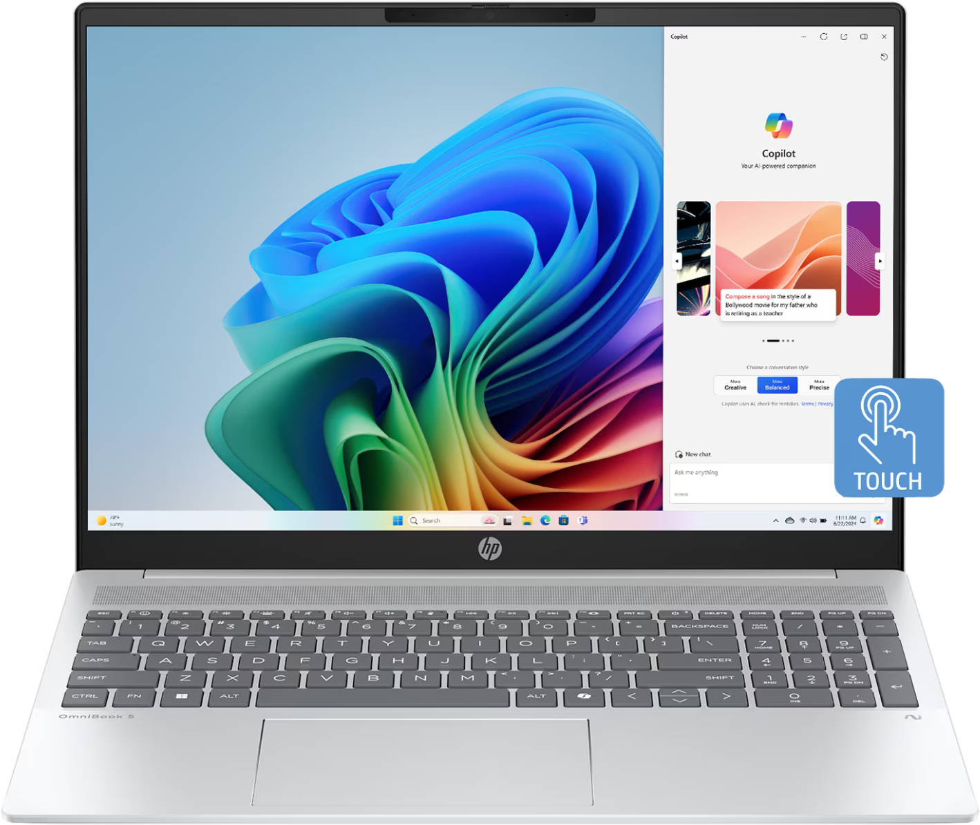 HP OmniBook 5 16-ag1034AU (BK9U3PA) Laptop (AMD Hexa Core Ryzen AI 5/16 GB/512 GB SSD/Windows 11)