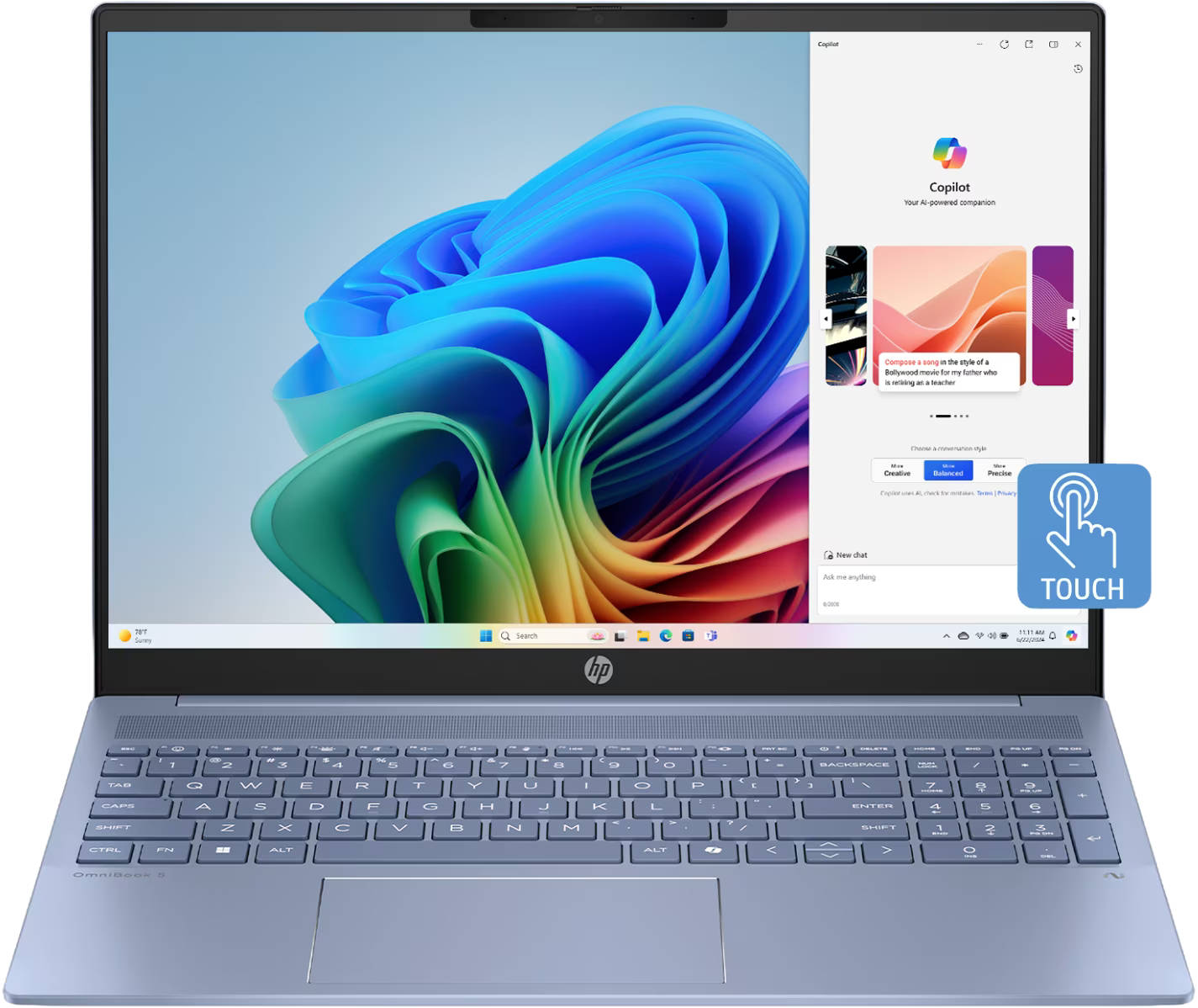 HP OmniBook 5 16-ag1147AU (BH4K3PA) Laptop (AMD Hexa Core Ryzen AI 5/16 GB/512 GB SSD/Windows 11)