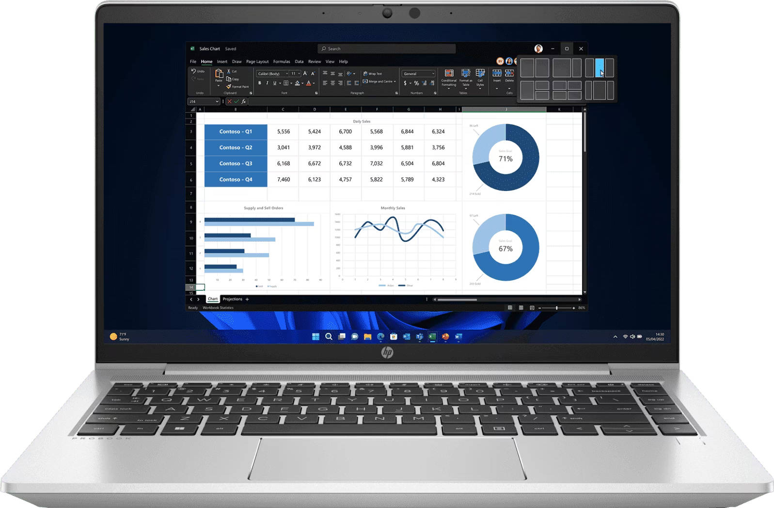 HP ProBook 445 G8 (7K2J9PA) Laptop (AMD Octa Core Ryzen 7/8 GB/512 GB SSD/DOS)