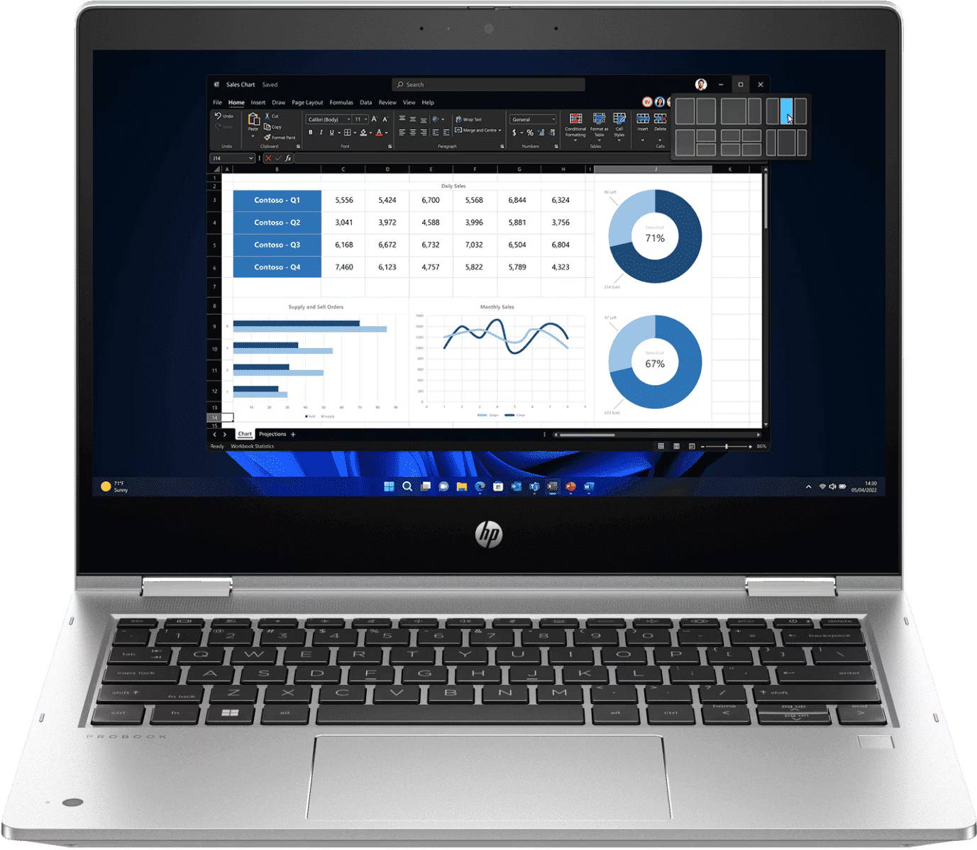 HP Pro x360 435 G10 (9S6V8AT) Laptop (AMD Hexa Core Ryzen 5/16 GB/1 TB SSD/Windows 11)