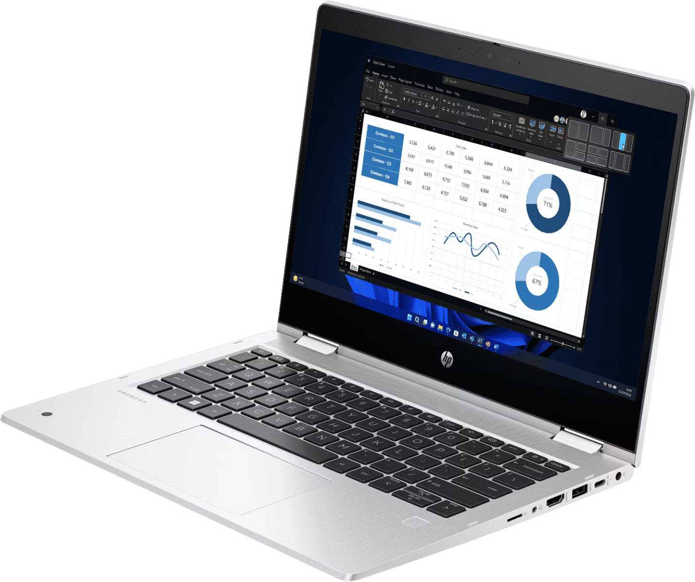 HP Pro x360 435 G10 (9S6V8AT) Laptop (AMD Hexa Core Ryzen 5/16 GB/1 TB SSD/Windows 11)
