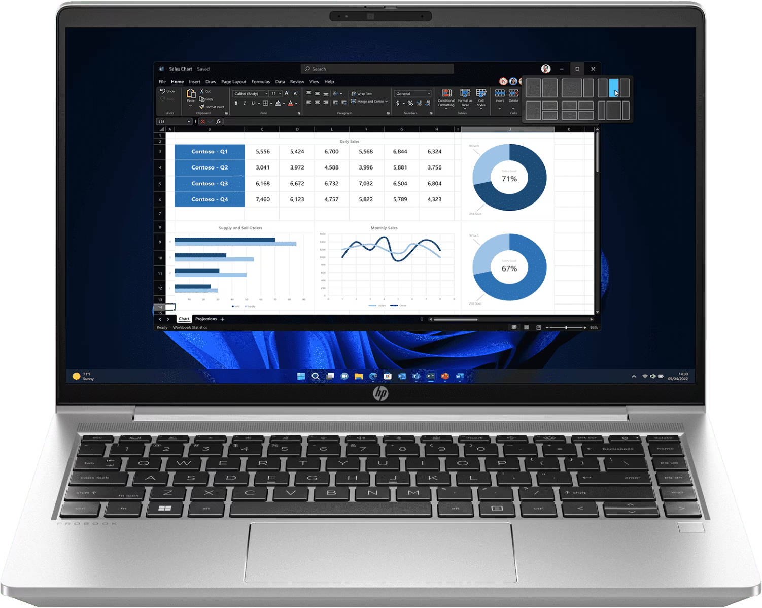 HP ProBook 445 G9 (9S6W7AT) Laptop (AMD Hexa Core Ryzen 5/8 GB/512 GB SSD/DOS)
