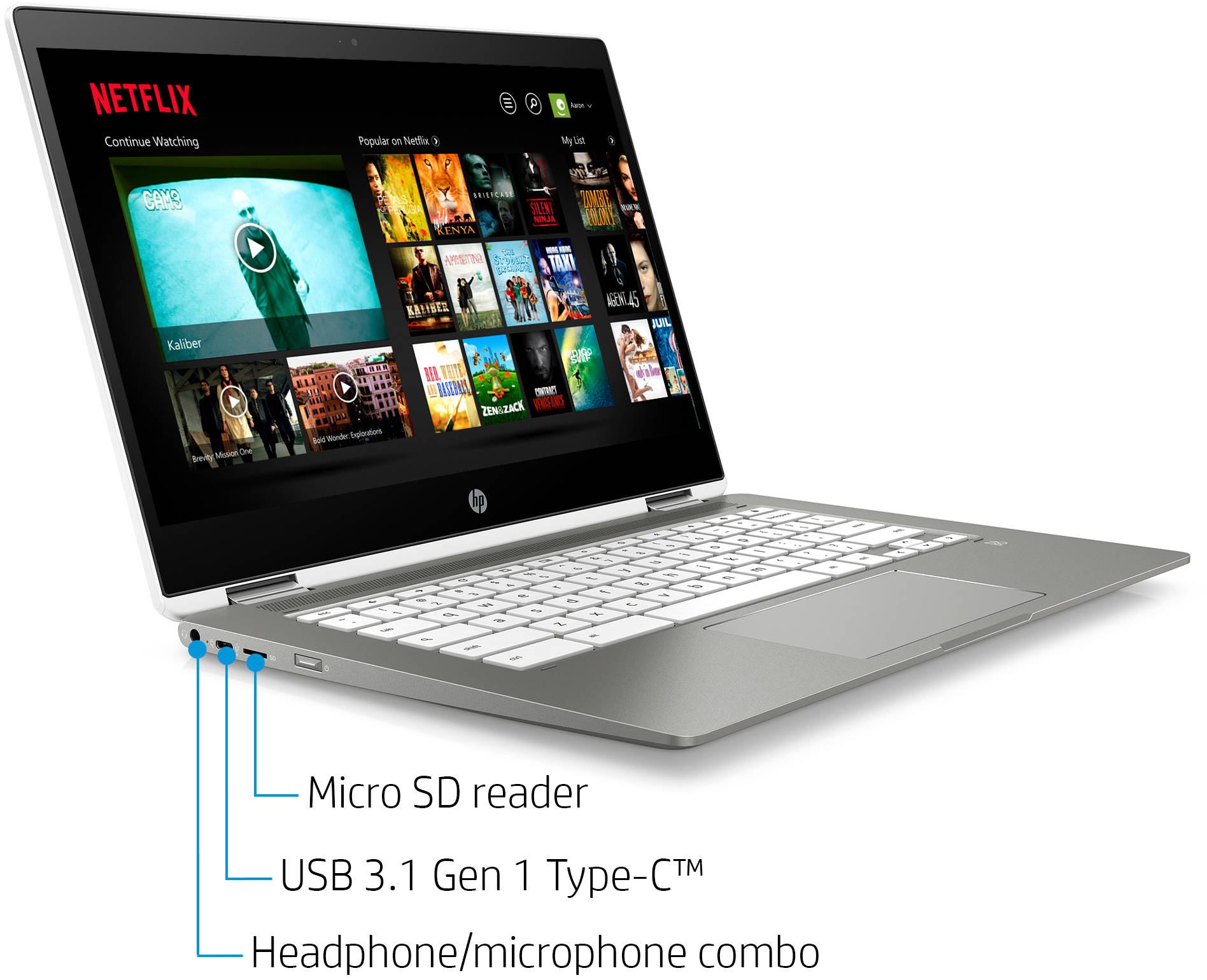 HP Chromebook x360 14b-ca0061wm (9UY16UA) Laptop (Intel Pentium Quad Core/4 GB//Google Chrome)