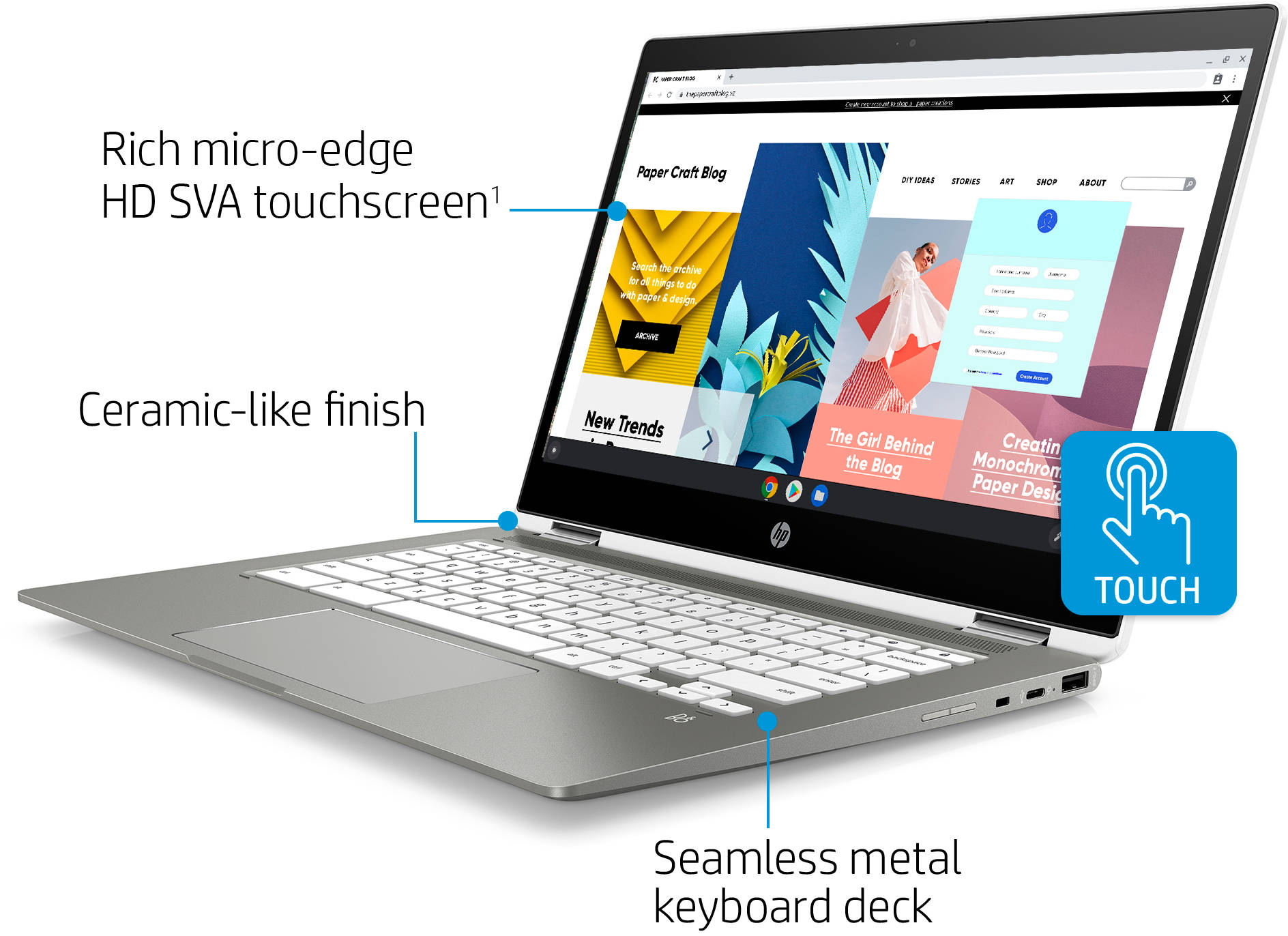 HP Chromebook x360 14b-ca0061wm (9UY16UA) Laptop (Intel Pentium Quad Core/4 GB//Google Chrome)