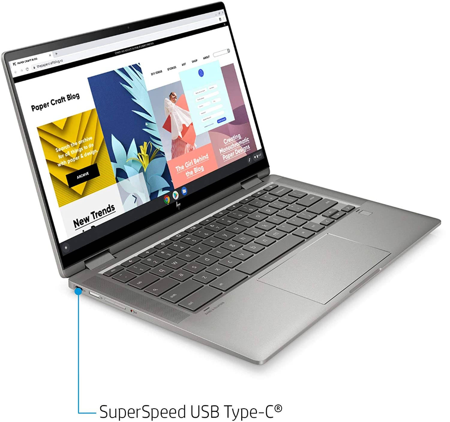 HP Chromebook x360 14c-ca0053dx (9UR36UA) Laptop (Core i3 10th Gen/8 GB/64 GB eMMC/Google Chrome)