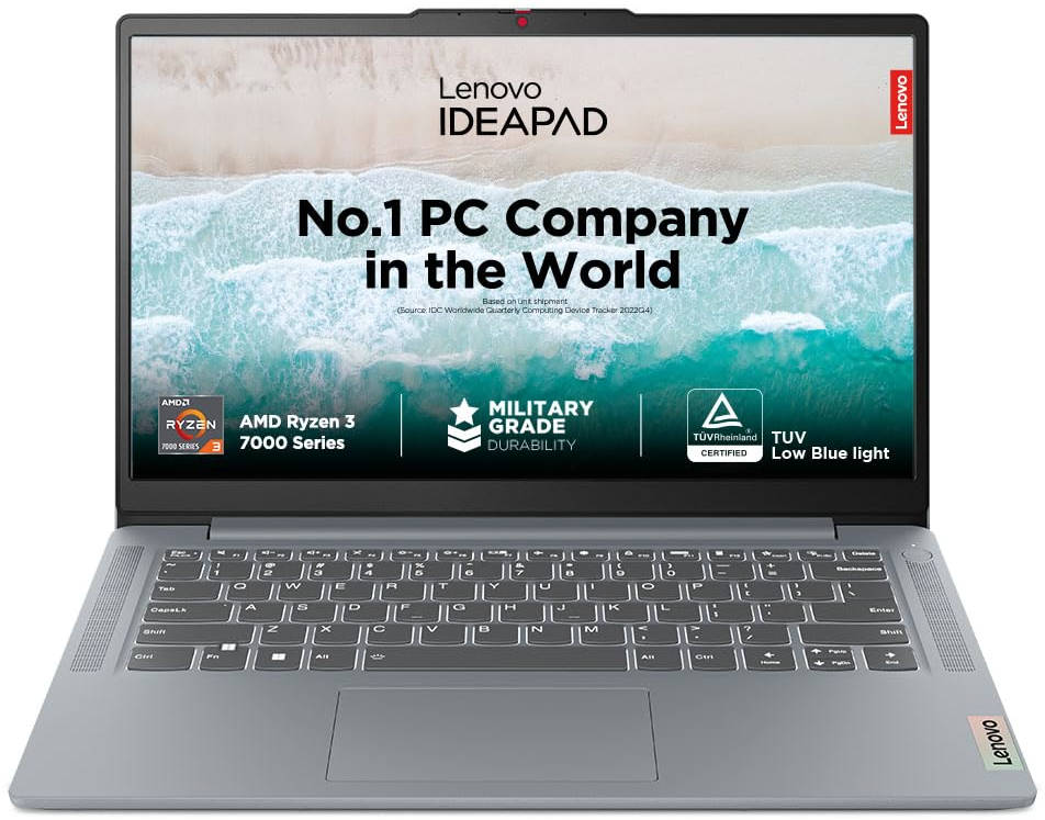 Lenovo IdeaPad Slim 3 15AMN8 (82XQ00H7IN) Laptop (AMD Quad Core Ryzen 3/8 GB/512 GB SSD/Windows 11)