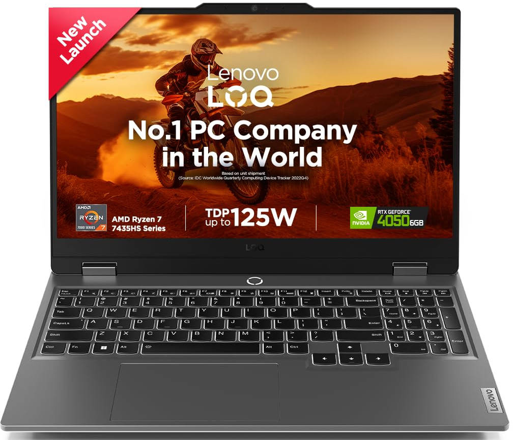 Lenovo LOQ 15ARP9 (83JC00EGIN) Laptop (AMD Octa Core Ryzen 7/24 GB/512 GB SSD/Windows 11/6 GB)
