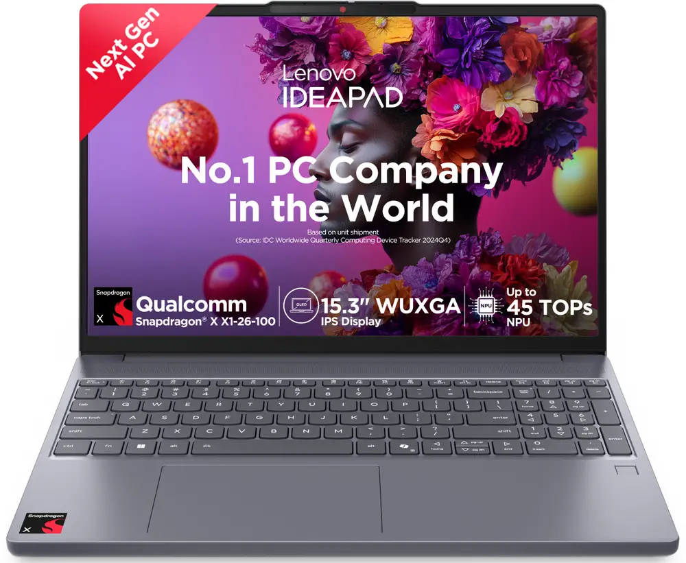 Lenovo IdeaPad Slim 3 15Q8X10 (83N30020IN) Laptop (Qualcomm Snapdragon Octa Core/16 GB/512 GB SSD/Windows 11)
