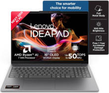 Lenovo IdeaPad Slim 5 16AGP11 (83S2005SIN) Laptop (AI 7 445/16 GB/512 GB SSD/Windows 11)