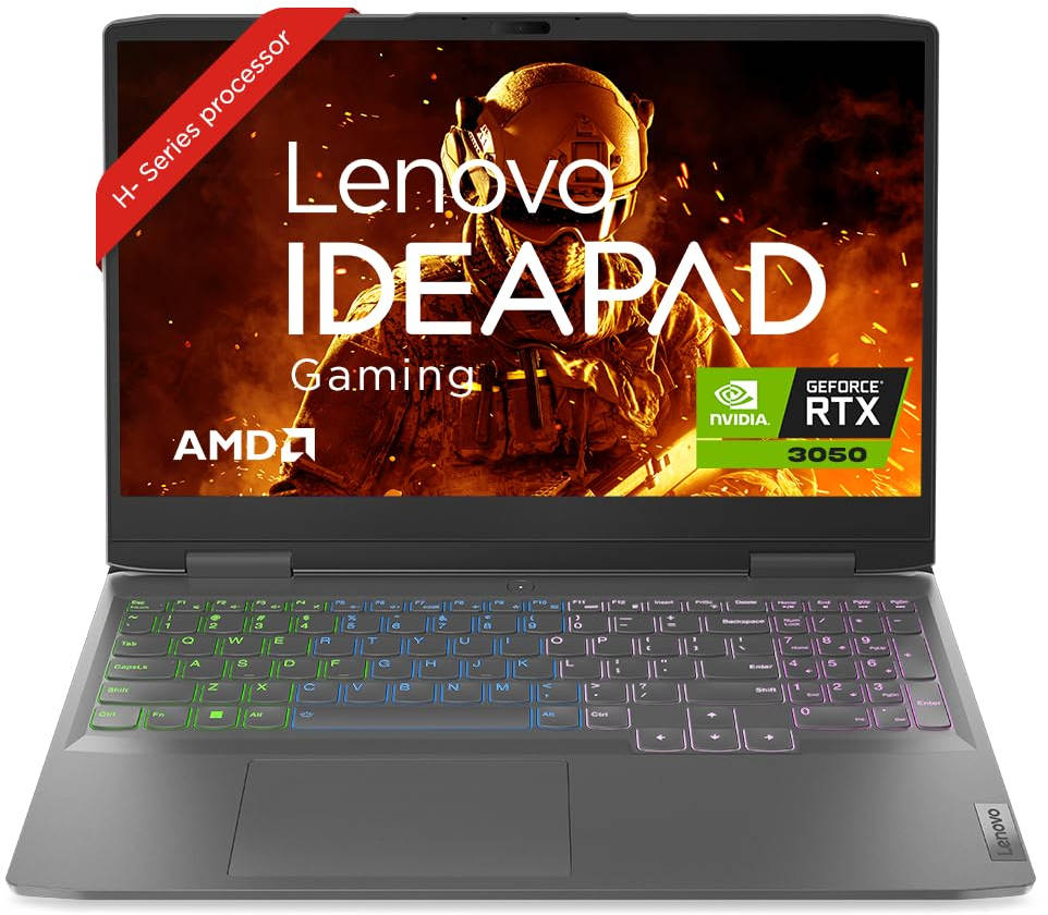 Lenovo Ideapad Gaming 3 (82SB00V4IN) Laptop (AMD Hexa Core Ryzen 5/8 GB/512 GB SSD/Windows 11/4 GB)