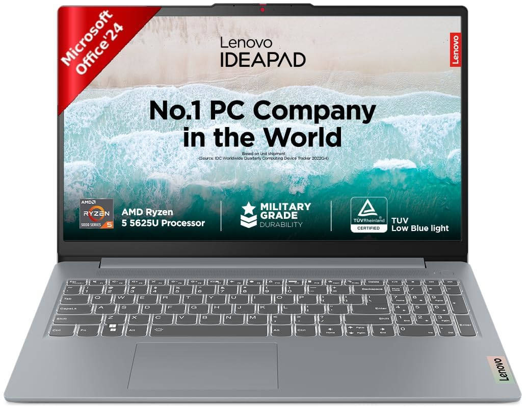 Lenovo IdeaPad Slim 3 15ABR8 (82XM0118IN) Laptop (AMD Hexa Core Ryzen 5/16 GB/512 GB SSD/Windows 11)