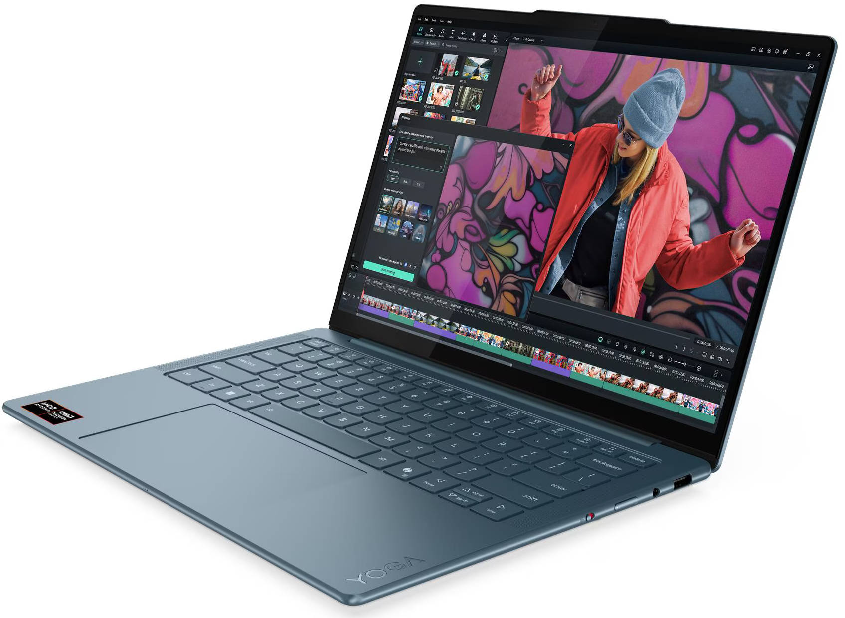 Lenovo Yoga Slim 7 14AKP10 (83JY005YIN) Laptop (AMD Octa Core Ryzen AI 7/32 GB/1 TB SSD/Windows 11)