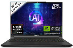 MSI Stealth A16 AI Plus A3HVFG-075IN Laptop (AMD Deca Core Ryzen 9/32 GB/1 TB SSD/Windows 11/8 GB)