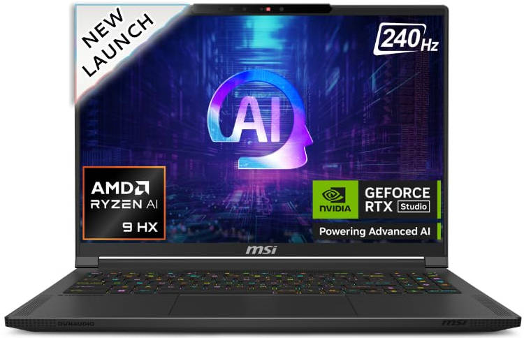 MSI Stealth A16 AI Plus A3HVGG-074IN Laptop (AMD Deca Core Ryzen 9/32 GB/1 TB SSD/Windows 11/8 GB)