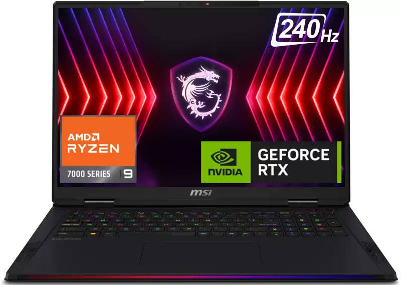 MSI Raider A18 HX A7VHG-017IN Laptop (AMD Hexadeca Core Ryzen 9/32 GB/1 TB SSD/Windows 11/12 GB)