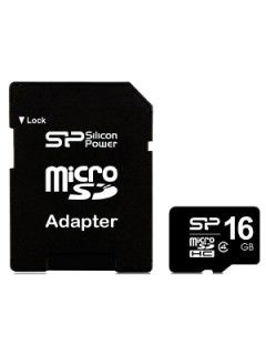 Silicon Power 16GB MicroSDHC Class 4 SP016GBSTH004V10-SP Price
