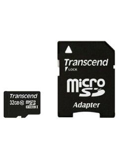Transcend 32GB MicroSDHC Class 10 TS32GUSDHC10 Price