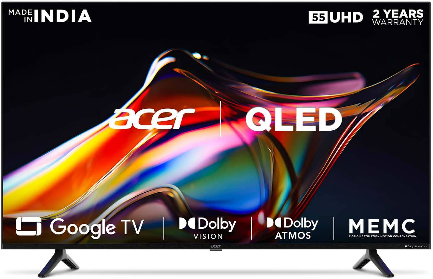 Acer V Series AR55GR2851VQD 55 inch (139 cm) QLED 4K TV