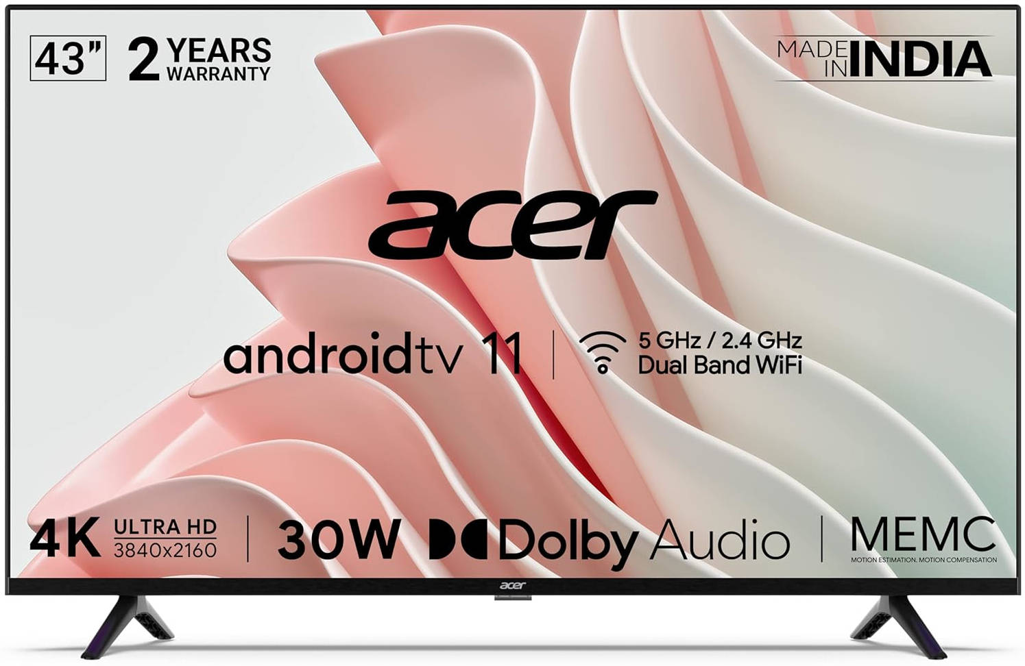 Acer I Series AR43AR2851UDFL 43 inch (109 cm) LED 4K TV